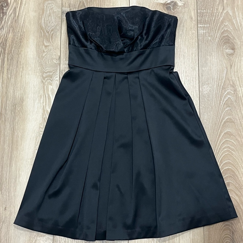 White House Black Market Strapless Black Dress